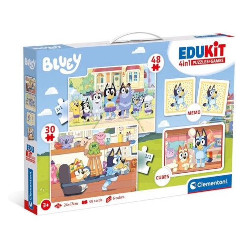 Bluey Edukit 4 en 1 con puzzles y juego de Clementoni 18320