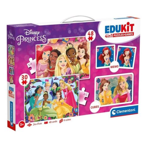 Princesas Disney Edukit 4 en 1 puzzle y juego de Clementoni 18297