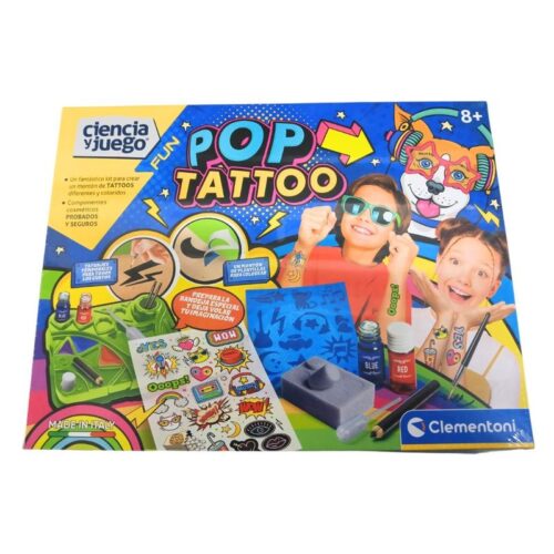 Ciencia y Juego Tatuajes Pop Infantil de ciencia y juego Clementoni 55546