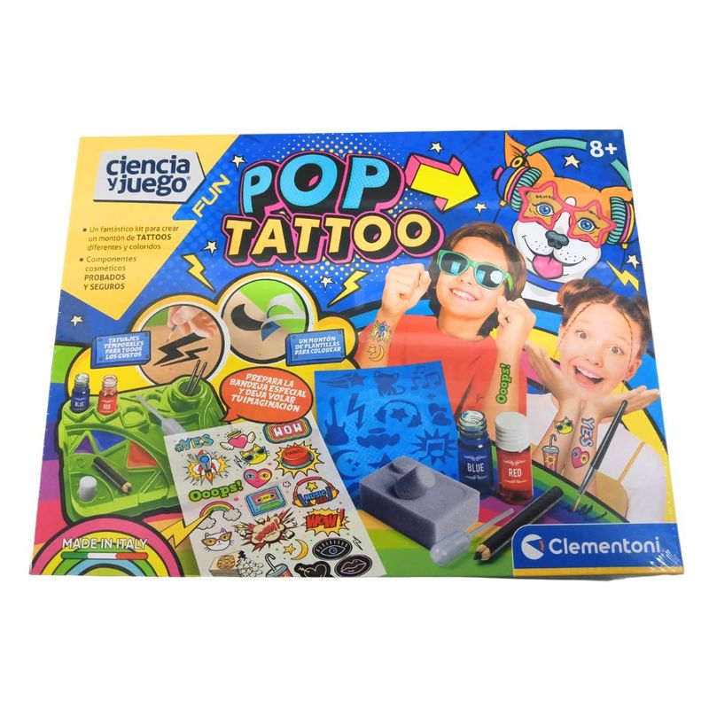 Ciencia y Juego Tatuajes Pop Infantil de ciencia y juego Clementoni 55546