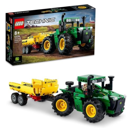 LEGO 42136 Technic tractor de John Deere 9620R 4WD con remolque y trailer