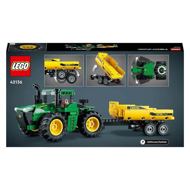 LEGO 42136 Technic tractor de John Deere 9620R 4WD con remolque y trailer - Imagen 3