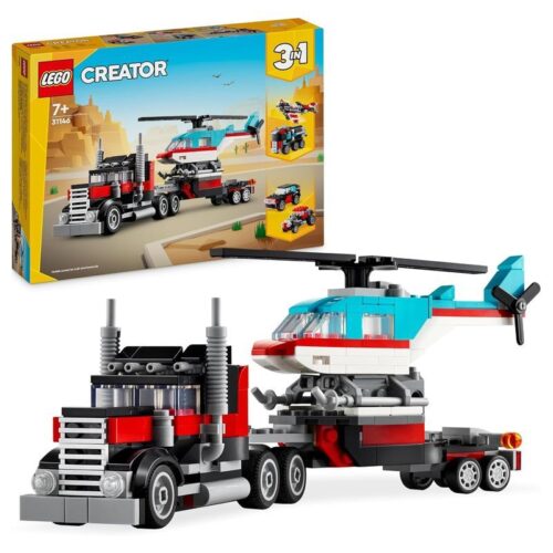 LEGO 31146 Creator 3en1 camión con helicóptero convertible en bólido y SUV