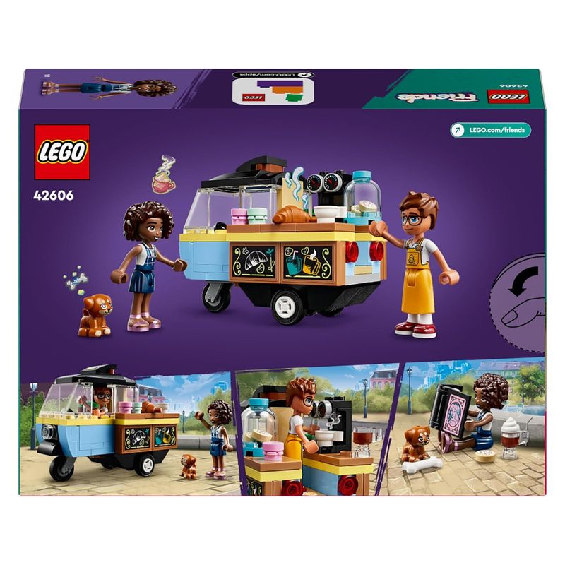LEGO 42606 Friends pastelería móvil con cocinita y restaurante con figuras - Imagen 3