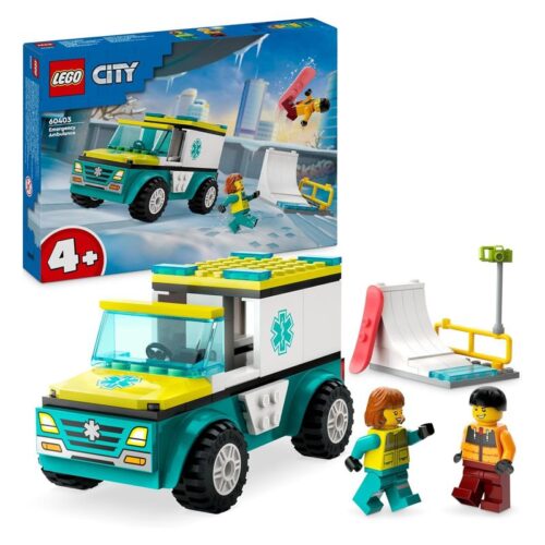 LEGO 60403 City ambulancia de emergencias y deportista tabla snowboard