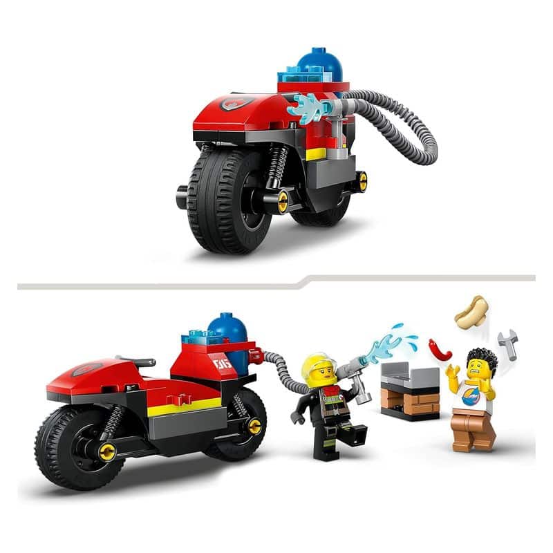 LEGO 60410 City moto de rescate de bomberos y escena de emergencia - Imagen 2