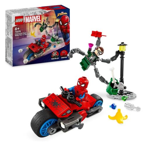 LEGO 76275 Marcel persecución en moto Spider-man vs Doctor Octopus