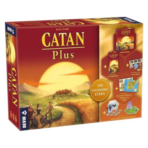Juego mesa CATAN Plus edición 2023 con escenarios extra CB/41934 DEVIR