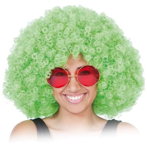 Peluca afro jumbo complemento carnaval verde 91184-VD