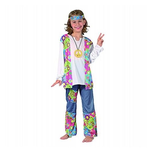 Disfraz hippie niña para carnaval 706390-T01