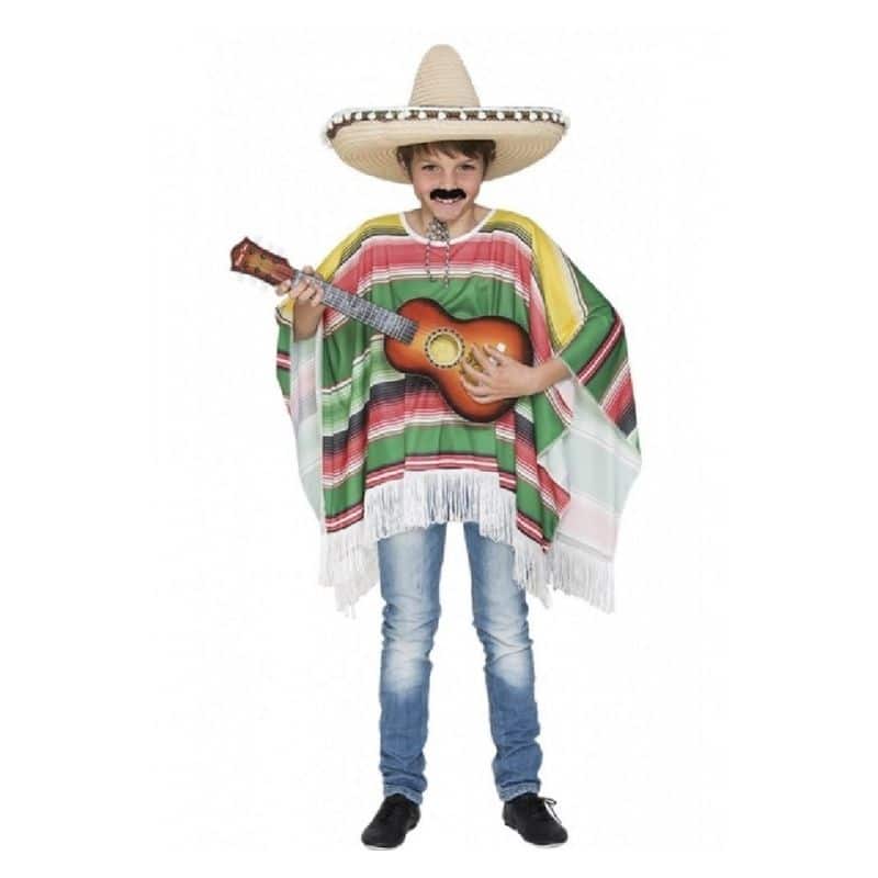 Poncho mejicano disfraz infantil carnaval 706470