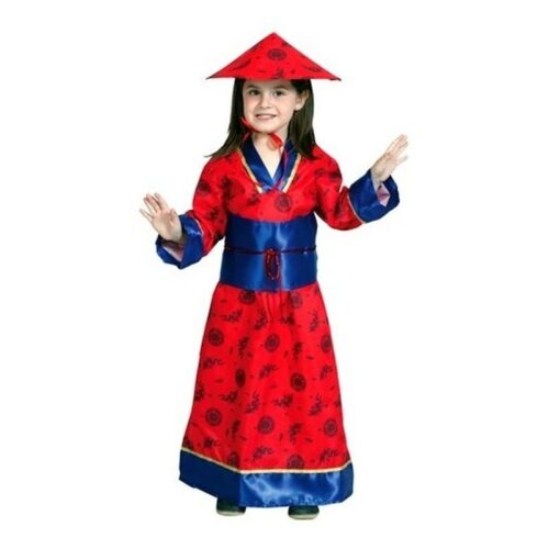 Disfraz china infantil rojo-azul talla 5 a 6 años YY00599