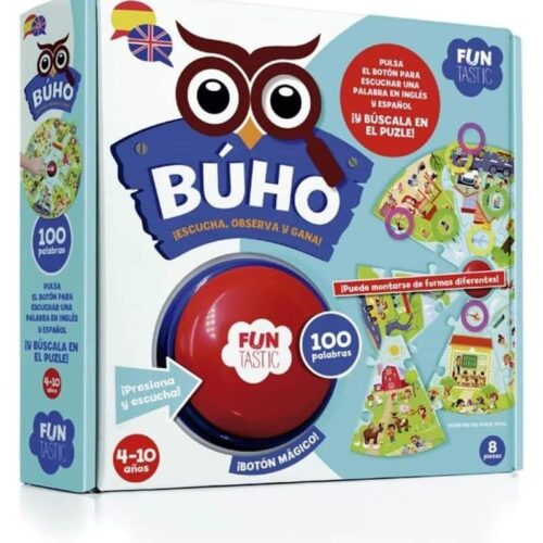 Búho puzzle 100 PALABRAS educativo infantil
