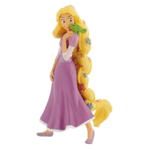 Mini figura princesa Rapuncel con Pascal y florespelo Disney Bullyland 12424
