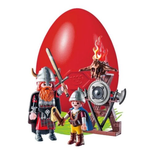 Playmobil Huevos 9209 figuras Vikingos con escudo y sus armas incluidas