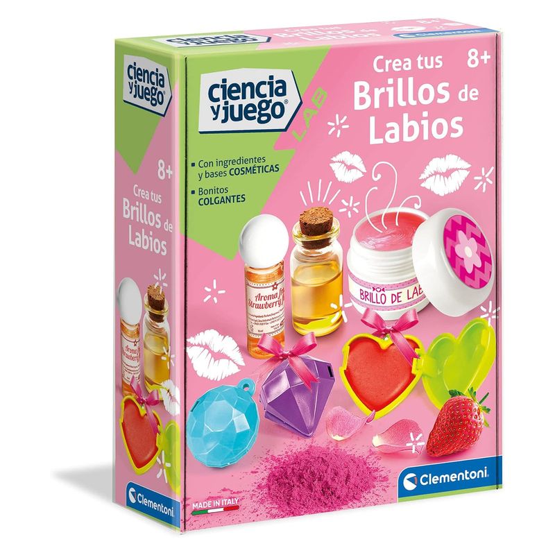 Crea tus brillos de labios ciencia y juego de Clementoni 55280