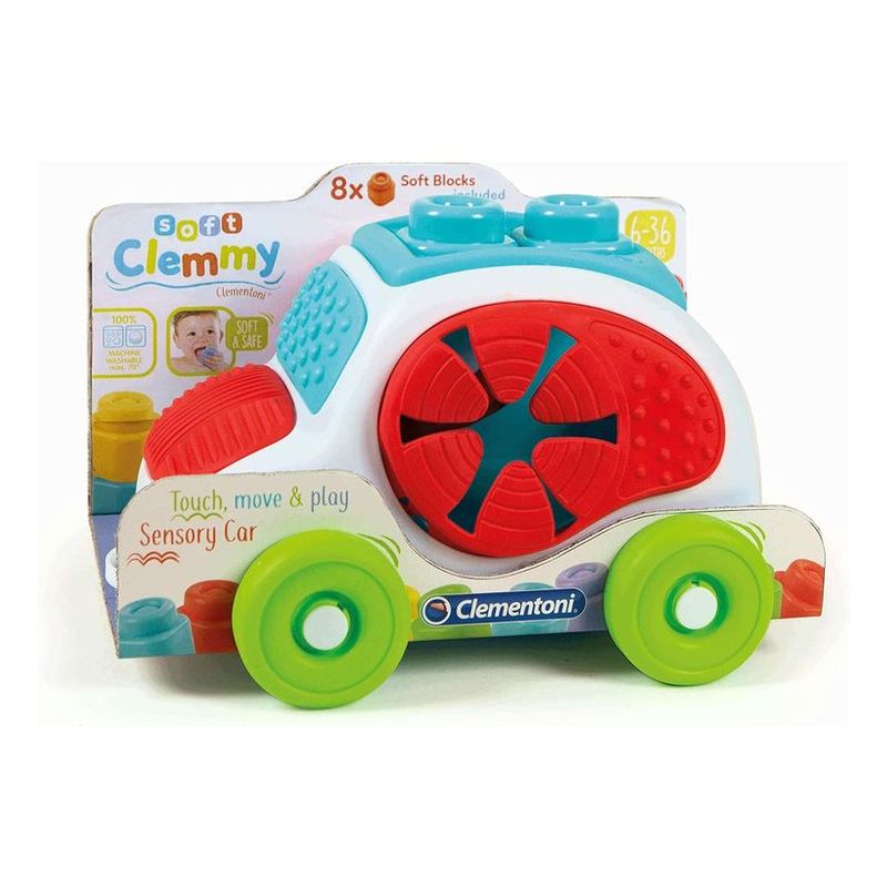 Soft Clemmy vehículo con texturas y 8 piezas blanditas para construir 55455