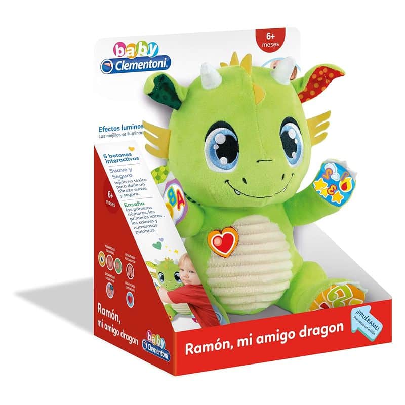 Ramón mi amigo el dragón peluche interactivo de Clementoni 55388