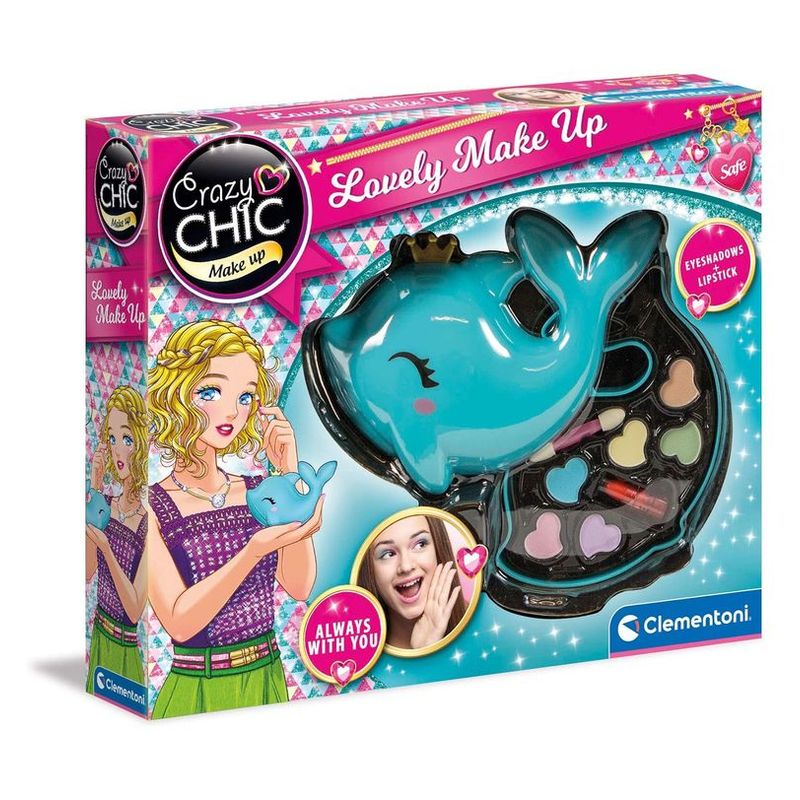 Estuche delfín maquillaje Lovely Make Up infantil de Clementoni 18630