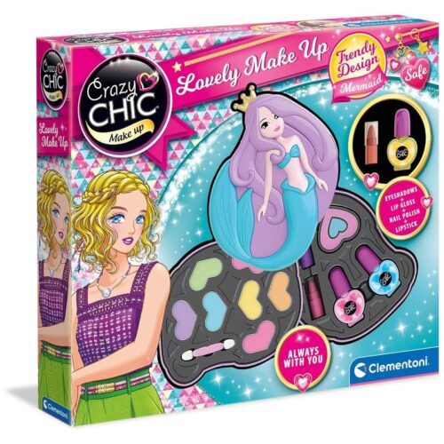 Set maquillaje sirena de Crazy Chic Clementoni infantil 18642