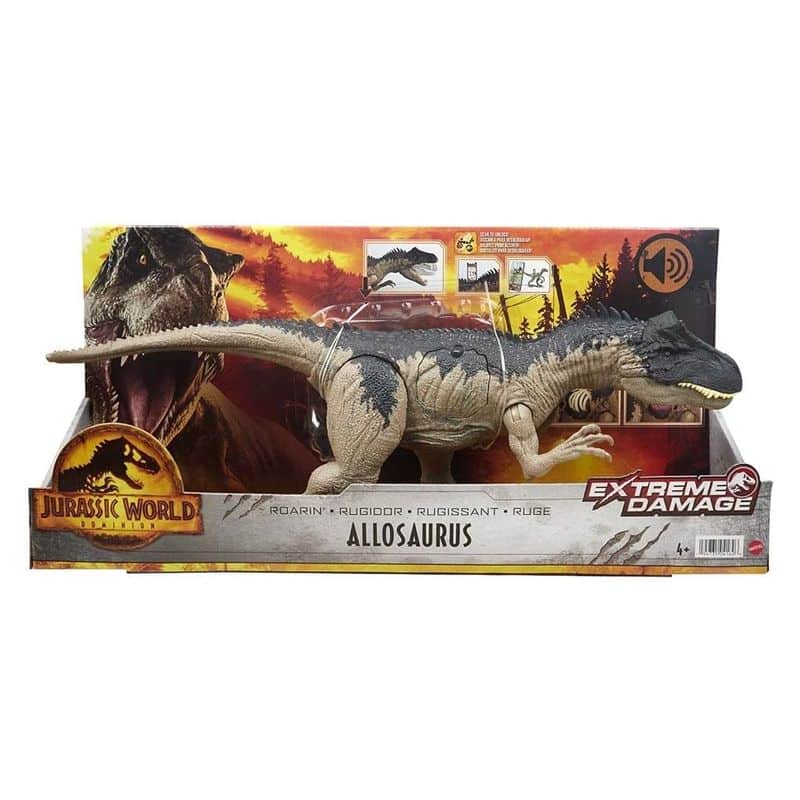 Jurassic World figura dinosaurio Allosaurus interactivo Mattel HFK06