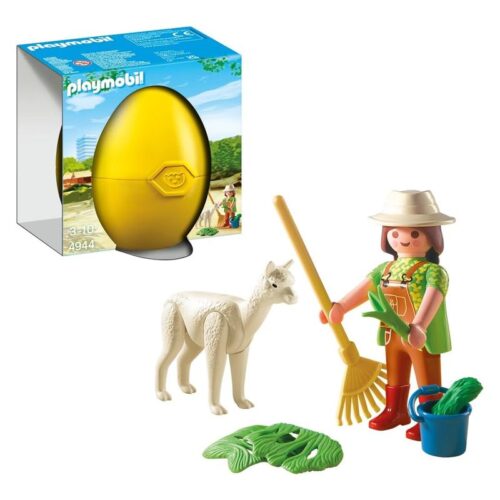 Playmobil Huevos 4944 Playset con cuidadora con alpaca y accesorios