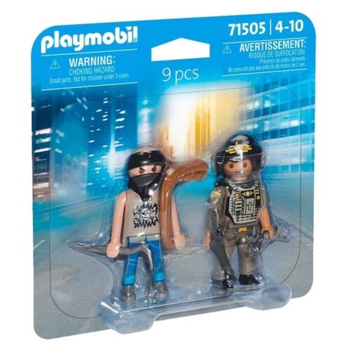 Playmobil duo pack policia con ladrón blister 71505