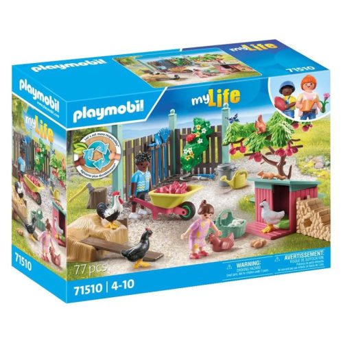 Playmobil Corral de pollos de la línea My life con 77 piezas 71510