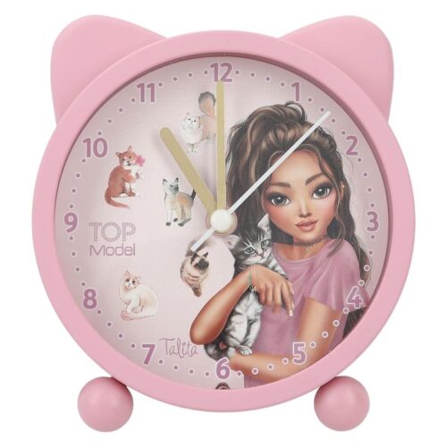 Despertador infantil TopModel 12953 Kitty Dog orejitas, luz y silencioso