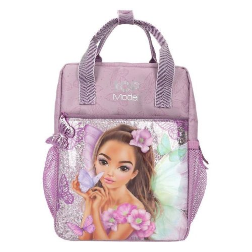 Mini mochila con ilustraciones Top Model Fairy Love adornada con purpurina
