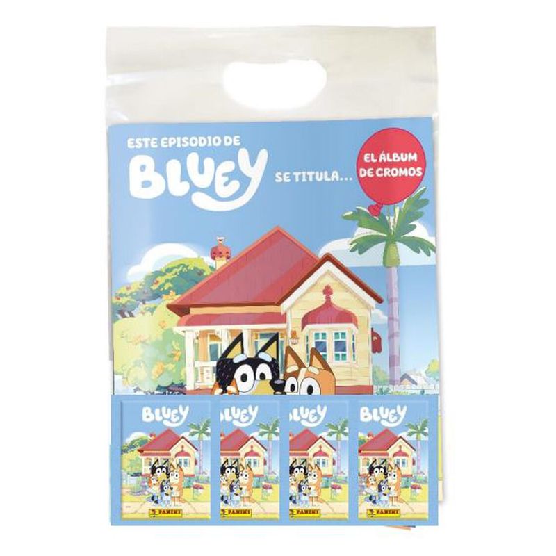 Bluey Starter Pack de álbum + 4 sobres coleccionables de Panini CB/73667