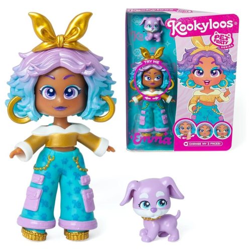 Muñeca Kookyloos Emma Serie Pet Party perrito mascota incluido PKL6D112IN0