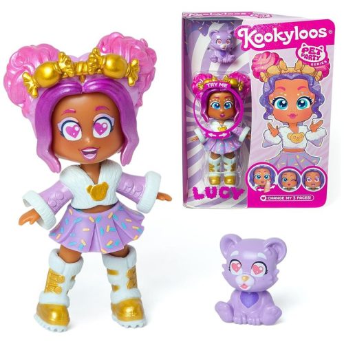 Muñeca Kookyloos Lucy Serie Pet Party osito mascota incluido PKL6D112IN0