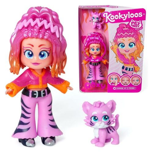 Muñeca Kookyloos Roxy Serie Pet Party tigre mascota incluido PKL6D112IN0