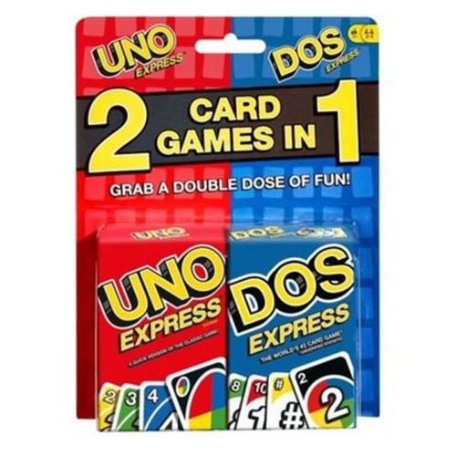 Pack Express Uno y Dos juego de cartas filler de Mattel GVP49