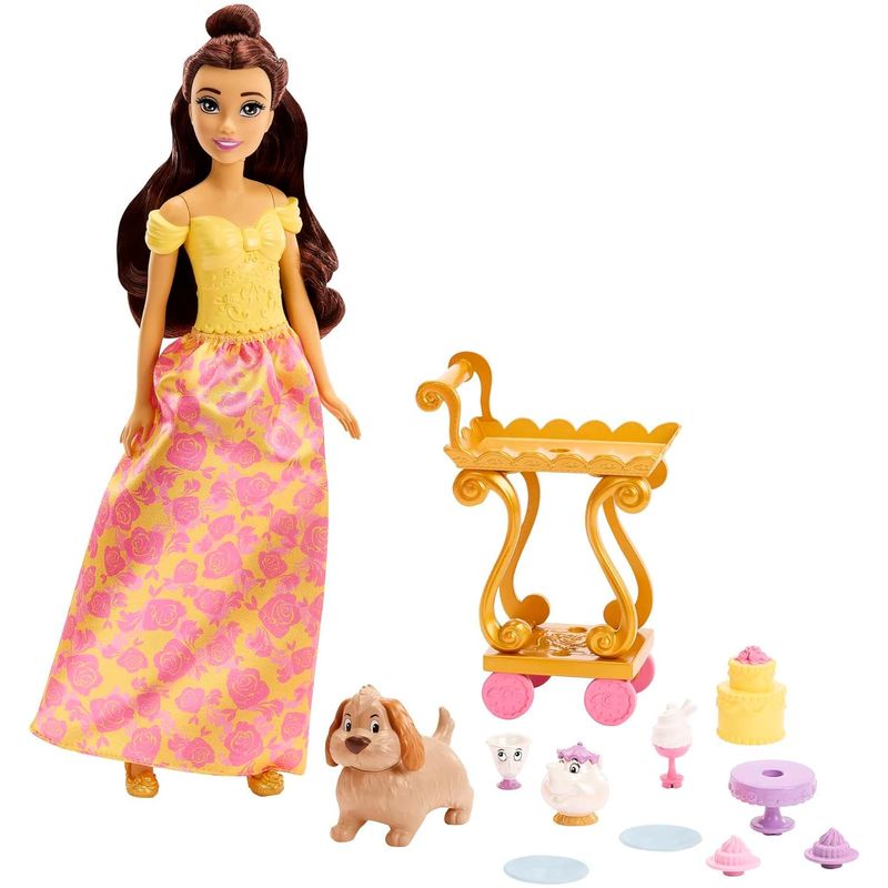 Figura Bella fiesta del té con licencia oficial Disney de Hasbro HLW20 - Imagen 2