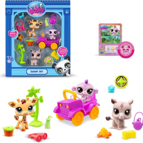 Littlest Pet Shop Set Safari 3 mascotas modelos surtidos serie 1 BF00524 BANDAI