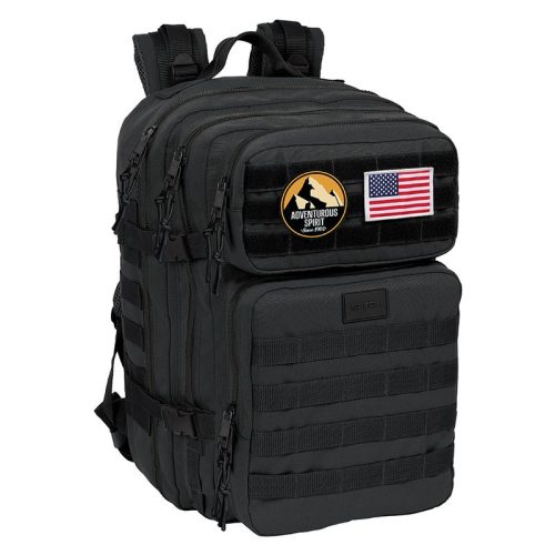 Mochila militar portatil 15,6″ negra varios compartimentos Safta basic 642333555