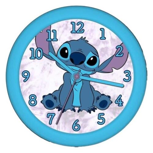 Reloj pared Disney Stitch 25 cm azul LAS3015
