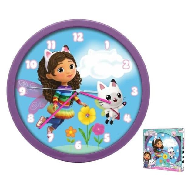 Reloj pared La Casa de las Muñecas de Gabby 25 cm GD00021