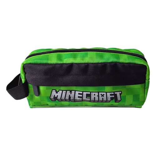 Estuche portatodo Minecraft verde con cremallera MCJC356