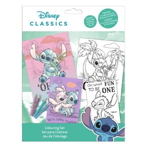 Set colorea Disney Stitch laminas con dibujos ST00054