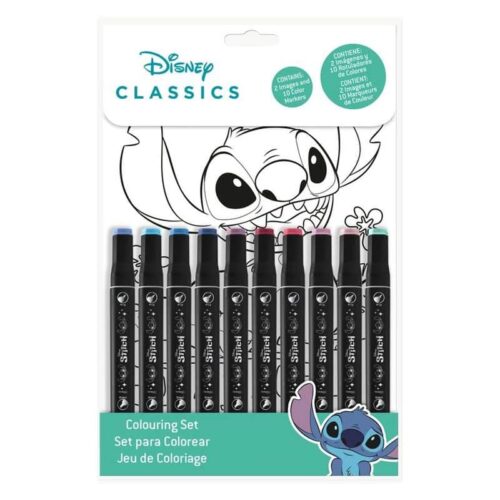 Set colorea dibujos Disney Stitch con 10 colores ST00006