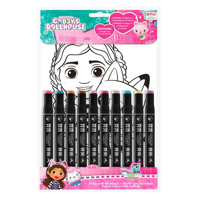 Set colorea dibujos La casa de las muñecas de Gabby GD00029