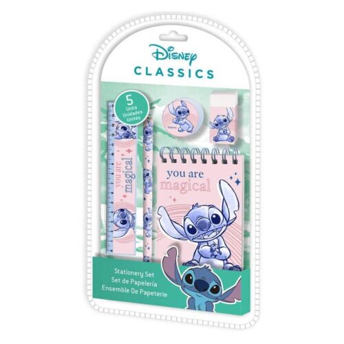 Set papelera Stitch Disney oficial con 5 piezas ST00011