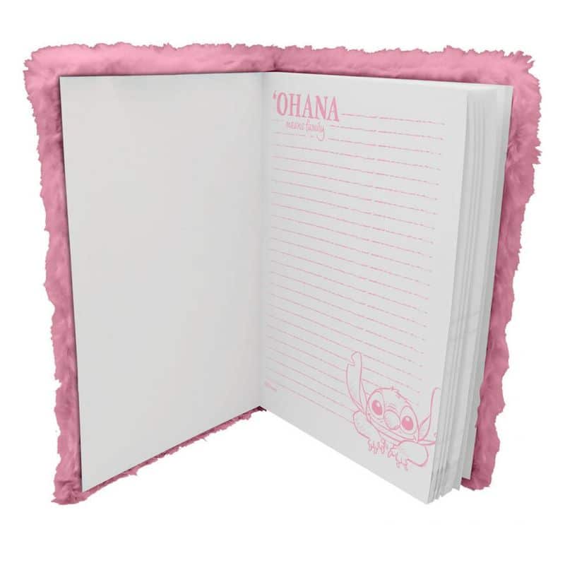Cuaderno peluche Ohana Stitch Disney rosa ST00034 - Imagen 2