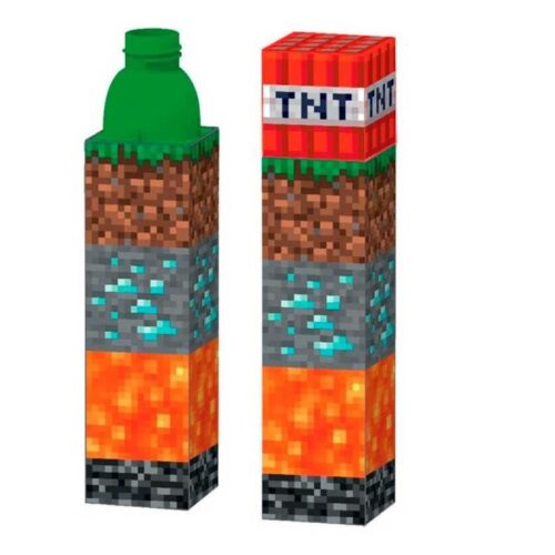 Cantimplora TNT Minecraft cuadrada 650 ml MC00010