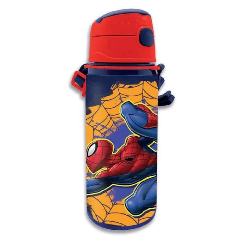 Cantimplora aluminio con asa 600 ml Spiderman SP50073
