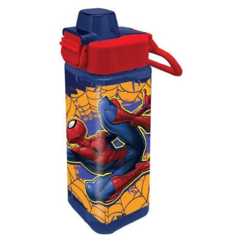 Cantimplora cuadrada Spiderman 500 ml con asa 843396