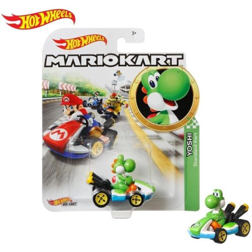 Vehículo Hot Wheels Mario Kart figura Yoshi kart estándar GLP38 Mattel